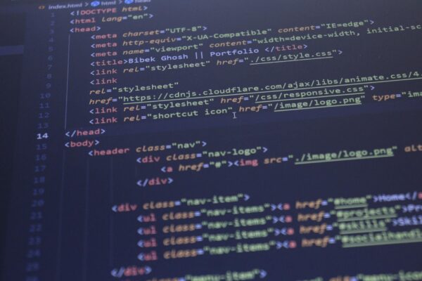 data on a computer screen